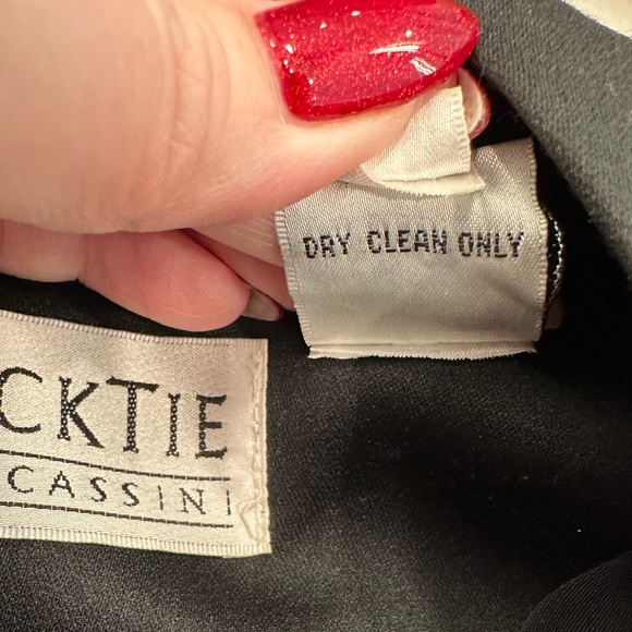 VTG Oleg Cassini - “Black Tie” Formal Top  w/ Rhinestone Buttons - EUC - 10 - Picture 12 of 13